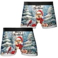 thumbnail image 3 of Merry Christmas Pomeranian Enjoys Woofmas Winter Xmas Holiday All Over Print Boxer Briefs Underwear for Men Dad Pom Dog Lover Gifts - 02022, 3 of 6