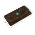 thumbnail image 2 of ADYANN Women's Leather Wallet – Small Slim Bifold Wristlet Organizer with Card Slots, Clear ID Pockets, Magnetic Closure – Coffee Brown, Handcrafted, 8"x4", 2 of 5