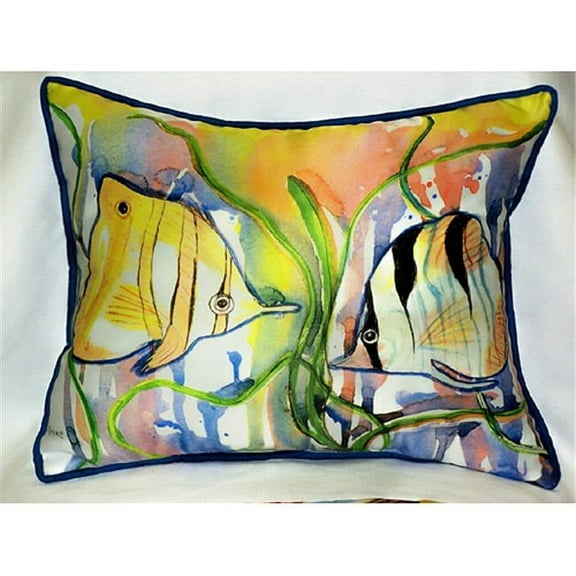 Betsy Drake HJ305 Angel Fish Art Only Pillow 15''x22''