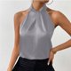 thumbnail image 3 of Blusas para las Mujeres Casual Verano Botón Sólido sin Mangas, Blusas sin Mangas para las Mujeres Ligero Verano Uso Diario, 3 of 6