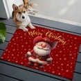 thumbnail image 3 of 2x3 Ft Entryway Area Rug, Red Santa Christmas Kitchen Rug Runner Washable Floor Mat, Western Cowboy Xmas Snowflake Non Slip Indoor Door Mat Throw Carpet for Bathroom Living Room Bedroom, 3 of 8