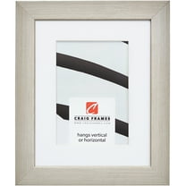 Craig Frames Farmhouse Essentials, 8x12 inch Picture Frame Matted for a 5x7 Photo, Light Grey