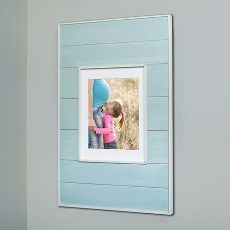 14x24 Seabreeze Blue Picture Frame Medicine Cabinet A Recessed