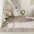 thumbnail image 2 of Rug Branch Kids Soft Steps Playtime Llama Brown Beige Indoor Soft Area Rug - 4x6, 2 of 8