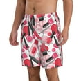 thumbnail image 2 of Kdxio Makeup Pattern Mens Casual Shorts - Drawstring Summer Beach Sports Shorts for Men, 2 of 9