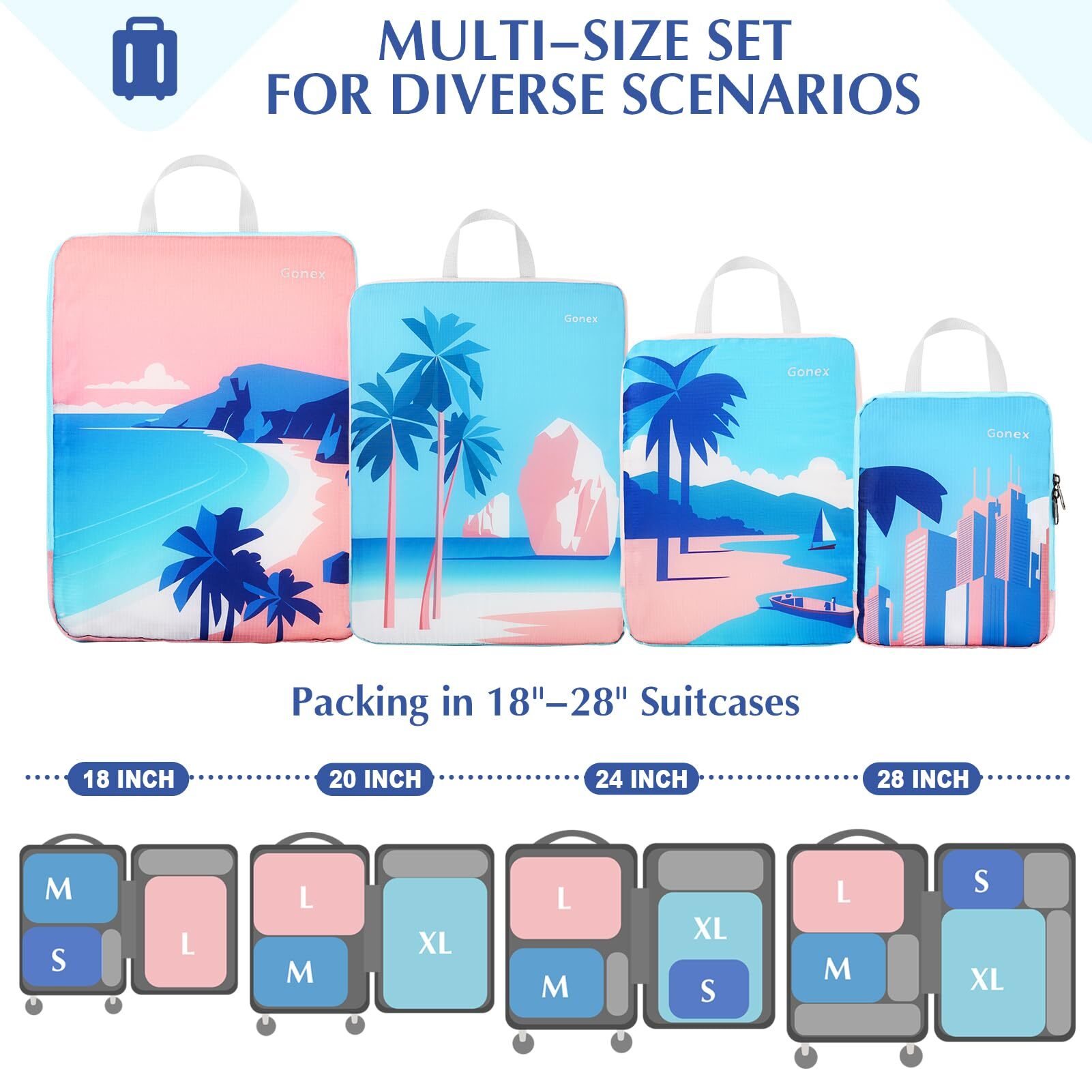 Gonex 4-Piece Compression Packing Cubes Set photo 7