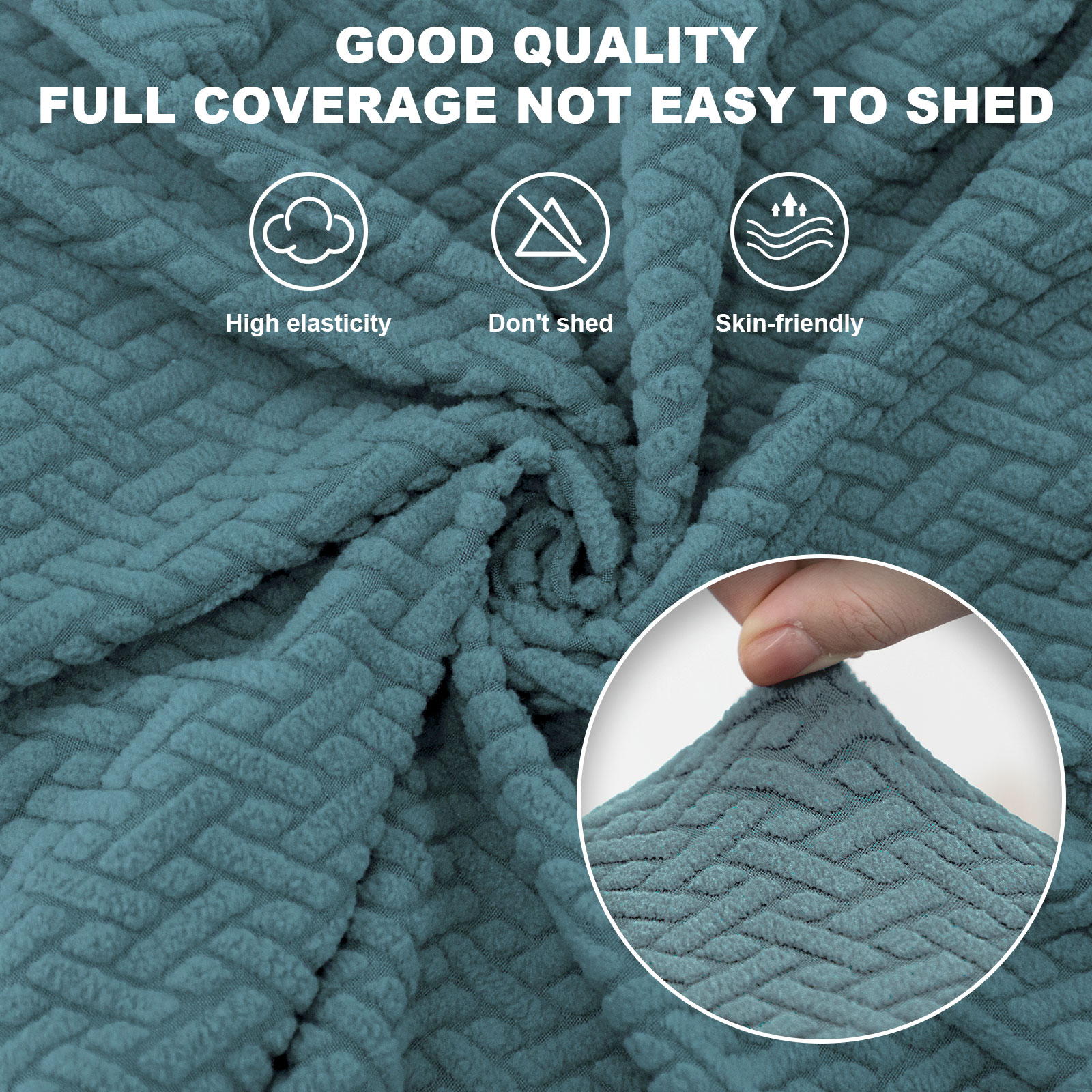 Eurhowing Universal Car Seat Covers, Non-Slip Front Car Seat Covers Set of 2, Breathable Jacquard Auto Seat Protectors for Cars SUV Sedan Truck, Blue