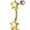 Gold 8mm, variant on OUFER 16G Rook Piercing Jewelry Double-Ended Star Eyebrow Ring 316L Stainless Steel Lobe Jewellery Curved Barbell 6mm