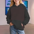 thumbnail image 2 of Mercatoo 𝗖olorblock Hoodie Sweatshirts for Teen Girls Cute Oversized 𝐏reppy Pullover Tops Long Sleeve Sweatshirt with Pocket, 2 of 5