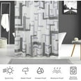 thumbnail image 5 of Extra Long Shower Curtain Liner 72 x 84,Dove Gray Modern 84 inch Shower Curtain Set with Hooks,Geometric XL Shower Curtain for Bathroom Decor,Washable Fabric Shower Curtain,Light Gray, 5 of 6