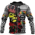 thumbnail image 4 of Sudadera con capucha y estampado 3D de león africano personalizado para hombre y mujer, estilo afroamericano, de gran tamaño, 4 of 5