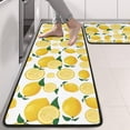 thumbnail image 2 of Kitchen Rugs Sets Of 2,Yellow Lemon Fruit Slices White Pattern Anti Fatigue Kitchen Mat Rugs Non Slip Washable,Decorative Kitchen Floor Mats for Kitchen,Sink,Laundry,17"x47"+17"x47", 2 of 5