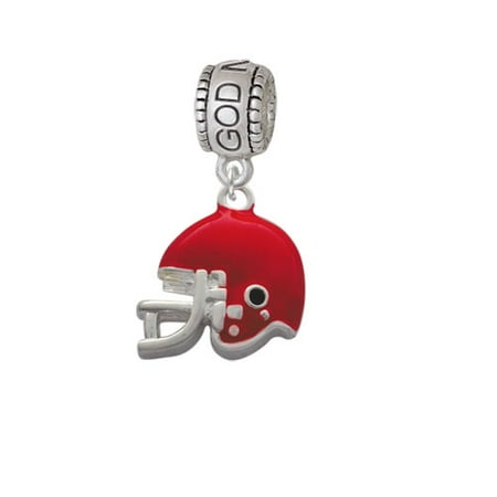 Small Red Football Helmet - God Mother Charm Bead