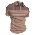 thumbnail image 2 of LRGSHF Men's&nbsp;polo Shirts Colorful Stripes Short Sleeve Tops Summer Soft Slim Fit Pullover Vintage Breathable Lightweight Golf T-Shirt, 2 of 5