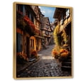 thumbnail image 2 of Designart "Medieval Charm Alsace s French Village III" Cityscapes Floater Framed Wall Art Living Room, 2 of 7