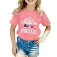 thumbnail image 2 of Girls T Shirts Summer Independence Day Printed Short Sleeved Round Neck Pullover Top Tshirts 5 Years-6 Years, 2 of 3