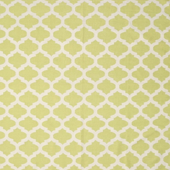 Ahgly Company Indoor Square Contemporary Harvest Gold Trellis Area Rugs, 6' Square