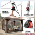 thumbnail image 3 of CROWN SHADES 13x13 Pop Up Gazebo Canopy Tent Gazebos Outdoor Gazebo for Backyard & Patio Beige&Coffee, 3 of 9