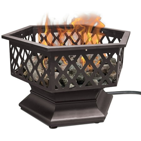 Blue Rhino Hexagon Outdoor Gas Firepit Walmart Com