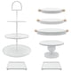 thumbnail image 1 of Juego de 7 soportes de metal para tartas, soporte redondo de 3 niveles, para cupcakes, bandeja de servir para fiestas, bodas, cumpleaños, baby shower, aniversario, 1 of 9