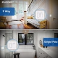 thumbnail image 2 of ELEGRP Digital Dimmer Light Switch for 300W Dimmable LED/CFL and 600W Incandescent/Halogen, LED Slide Dimmer Light Switch, Single Pole/3-Way, Wall Plate Included, Matte White,, 2 of 6