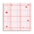 thumbnail image 2 of Sticky Notes 3.15×3.15 Inch Pink Plaid Heart Self Adhesive Memo Pads - Cute Decorative Note Pads for Home Office Organization, Refrigerator Messages, Planner Stickers & Daily Reminder Notes, 2 of 8