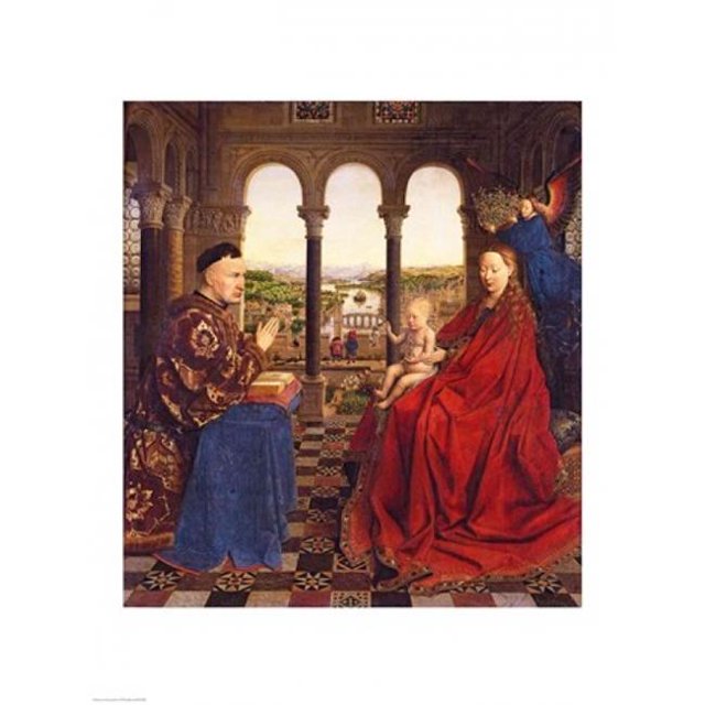 Posterazzi BALXIR2993 l'Impression d'Affiche de Rolin Madonna par Jan Van Eyck - 18 x 24 Po.