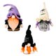 thumbnail image 5 of Toystoory 2021 nuevo sombrero de copa de palo de escoba de Halloween adornos de muñeca de gnomo enano de lindo elfo enano de dibujos animados Kits de decoración para fiestas blanco Toystoory HA007651-02, 5 of 6