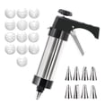 thumbnail image 1 of Prensa para galletas de acero inoxidable 304 fácil de usar con 13 placas, 8 puntas para glaseado, diseño ergonómico, kit para decorar galletas., 1 of 8