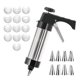 thumbnail image 1 of Prensa para galletas de acero inoxidable 304 fácil de usar con 13 placas, 8 puntas para glaseado, diseño ergonómico, kit para decorar galletas., 1 of 8