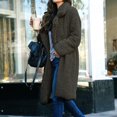 thumbnail image 2 of WEIYLL Fleece Jacket Women Long Sleeve Pull Open Front Long Outerwear Grey Fall Clothes Size M, 2 of 4