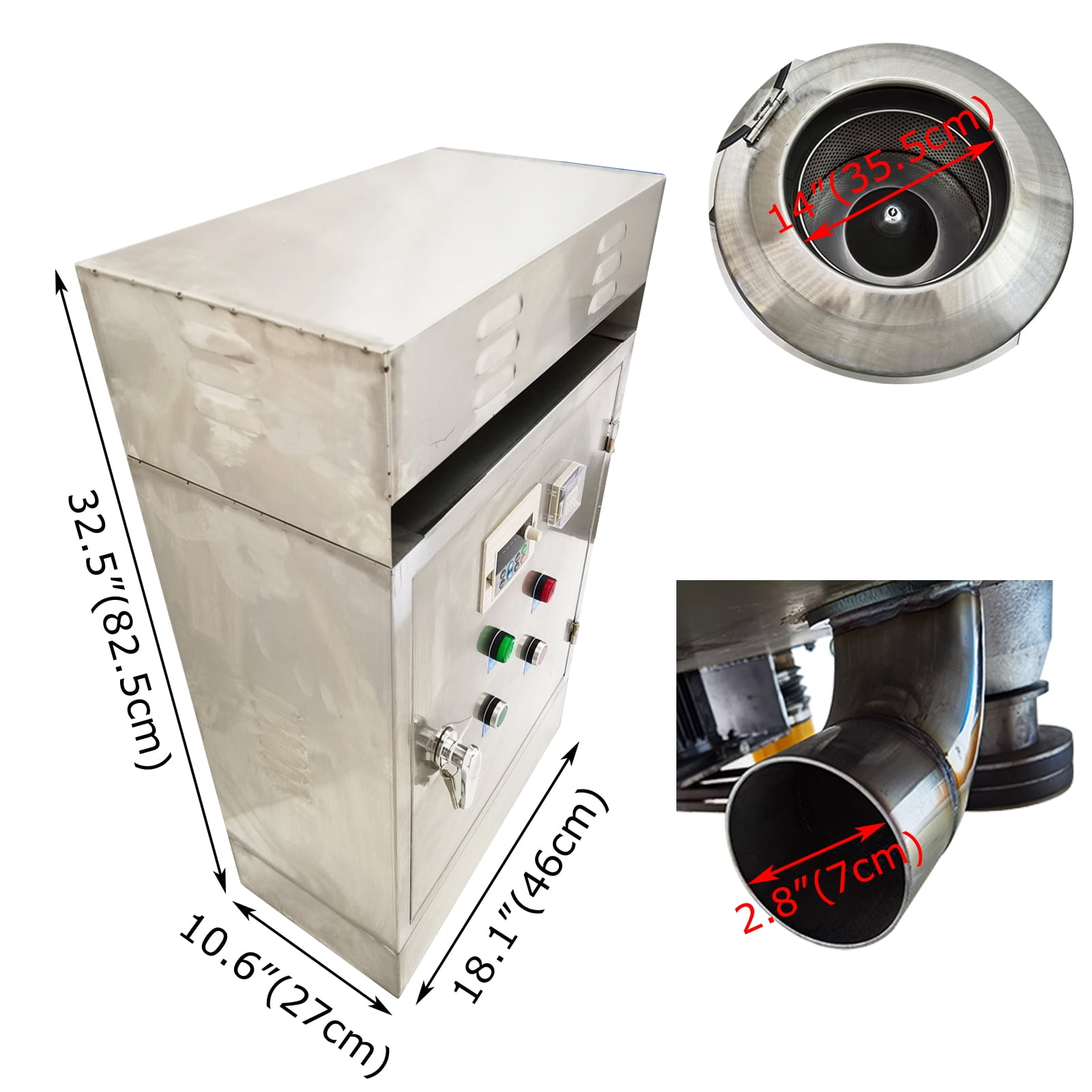 220V 1PH Automatic Centrifuge Scarper Separation Machine Bottom Discharge with Frequency Converter Box
