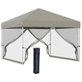 thumbnail image 1 of Outsunny 10' x 10' Pop-Up Canopy Tent Outdoor Party Tent with Mesh Walls, 1 of 10