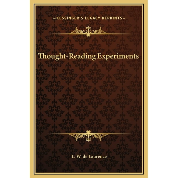 Thought-Reading Experiments, (Hardcover)