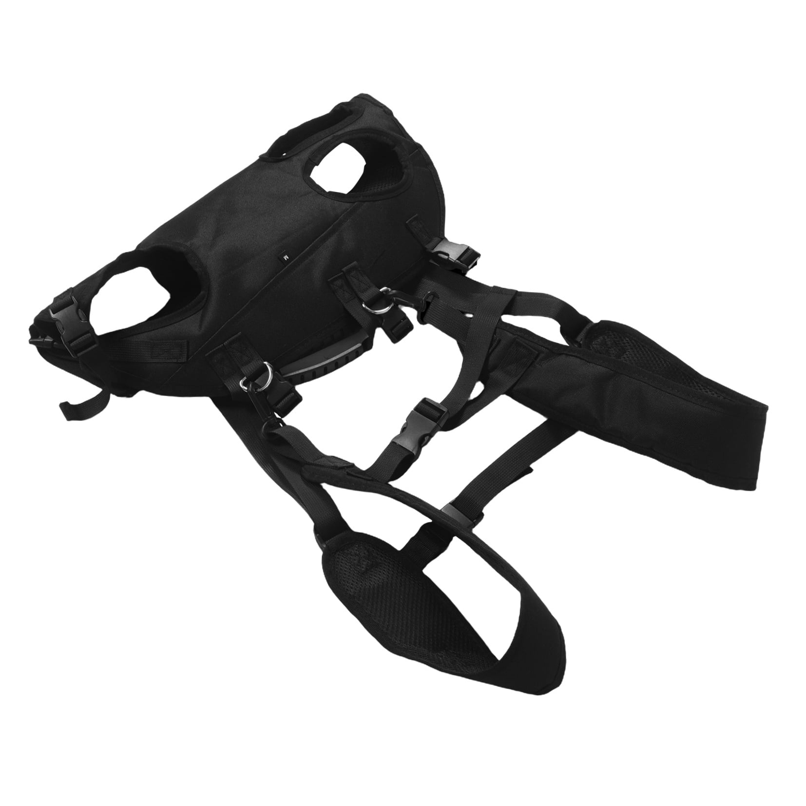Supvox Black Lightweight Dog Backpack Carrier with Breathable Mesh and Safety Buckles for Outdoor Travel and Hiking