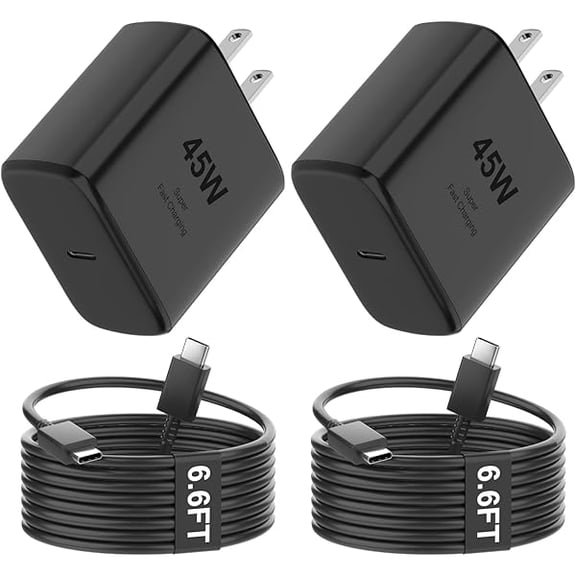 AoVoTo Samsung 45W Super Fast Charger USB C Android Phone Charger Fast Charging for Samsung Galaxy S25/S25 Ultra/S25+/S24 Ultra/S24/S24+/S23 Ultra/S23/S22/S20/S21/Note 10,Galaxy Tab, 6.6ft C Cable