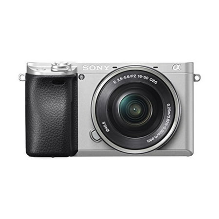 Sony Alpha a6300 Micro 4/3 Digital Camera, Silver (ILCE6300L/S) w/ 16-50