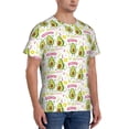 thumbnail image 4 of Yiaed Avocado Work Out Print Mens Short Sleeve Tight Fit T-Shirt, Crewneck Casual Tee-3X-Large, 4 of 5