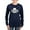 Navy, variant on CafePress - Halloween Ghost Reading School Women's Long Sleeve T Shirt - Women's Long Sleeve Graphic Tee Casual Fit