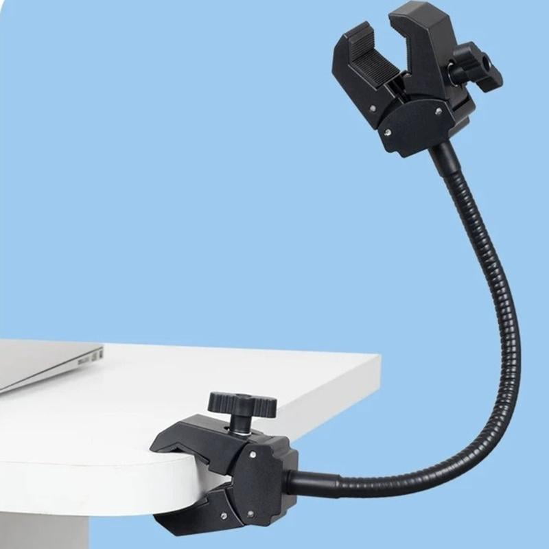 CEORPER Strong Metal Plastic Double Clamp Gooseneck Microphone Stand For Studio