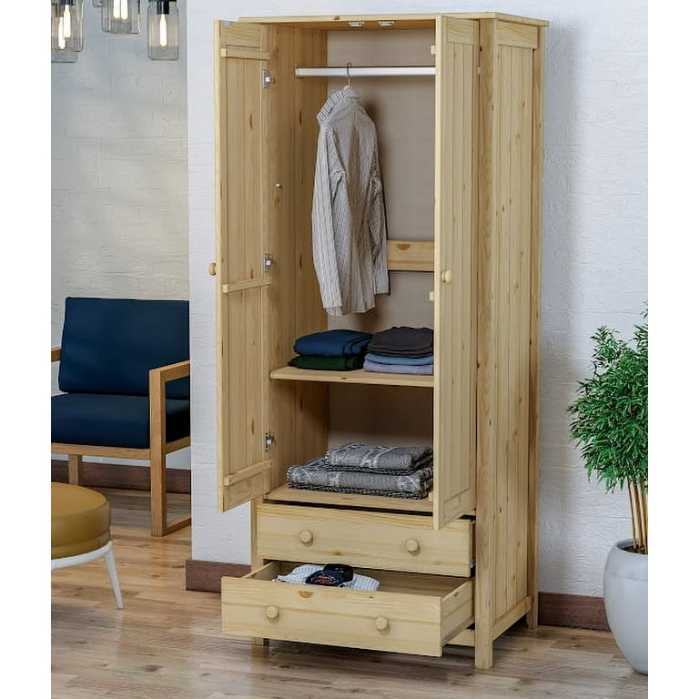 Wood wardrobe deals closet walmart