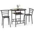 thumbnail image 1 of Gymax 3 Piece Dining Set Home Kitchen Furniture Table and 2 Chairs Black, 1 of 10