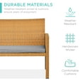 thumbnail image 4 of Best Choice Products 4-Piece Outdoor Wicker Patio Conversation Furniture Set w/ Table, Cushions - Natural/Cement Gray, 4 of 8