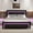 Black, variant on 4 EVER WINNER Twin Size LED Bed Frame with Headboard,Upholstered Platform Bed Frame with LED Lights,Diamond Tufted Headboard and Footboard,Pink