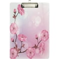 thumbnail image 2 of FMSHPON Floral Pink Cherry Blossom Flower Clipboard Hardboard Wood Nursing Clip Board and Pull for Standard A4 Letter 13x9 inches, 2 of 8