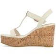 thumbnail image 3 of Journee Womens Matildaa Buckle Platform Wedge Sandals, 3 of 10