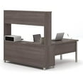 thumbnail image 2 of Bestar Pro-Linea L-Desk with Hutch, Bark Grey, 2 of 2
