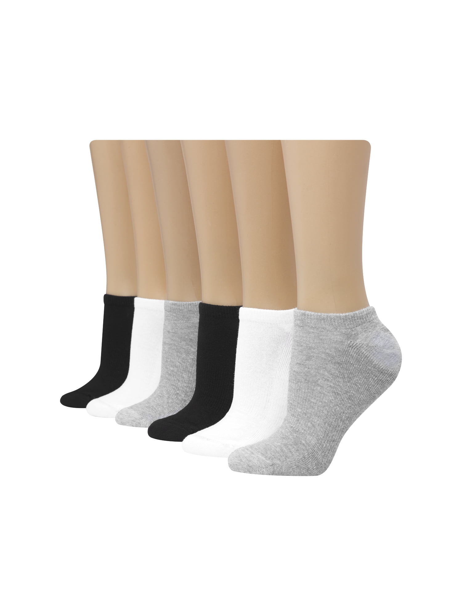 12 Pair HANES Lady White Cushioned Bottom Low cut Sport Sock Size 9-11.USA. 6 