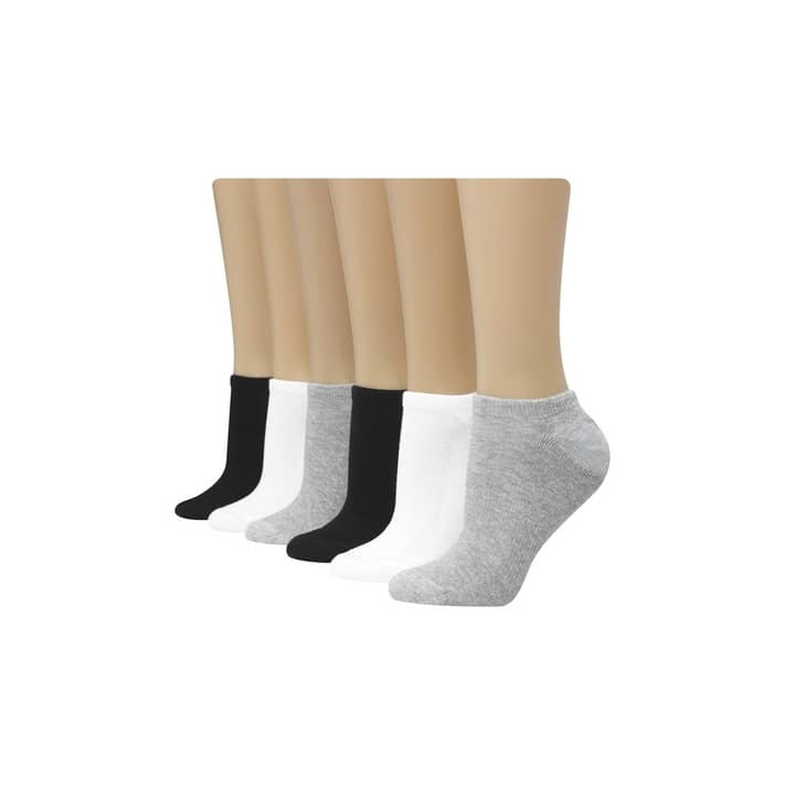 Hanes Women's Signature No-Show Socks 6 pack - Walmart.com