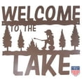 thumbnail image 6 of Rustic Metal Welcome Sign for Lake House Cabin – Laser Cut Outdoor Wall Art Dacor 20x18, 6 of 7